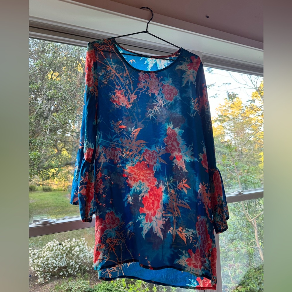 Tolani Silk Shift Mini Dress